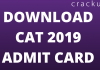 CAT 2019 ADmit Card Download