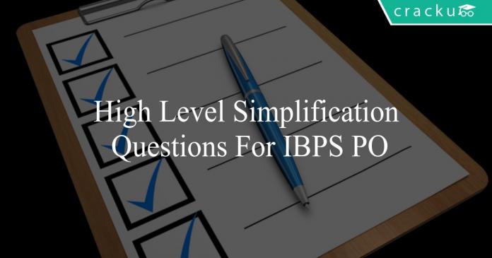 high level simplification questions for ibps po