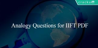 Analogy Questions for IIFT PDF