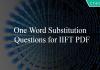 One Word Substitution Questions for IIFT PDF