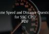 Time Speed and Distance Questions for SSC CPO PDF