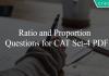 Ratio and Proportion Questions for CAT Set-4 PDF
