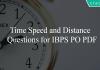 Time Speed and Distance Questions for IBPS PO PDF