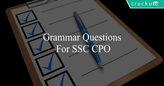 grammar questions for ssc cpo