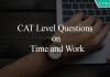 CAT Level Questions on Time and Work