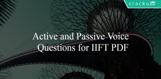 Active and Passive Voice Questions for IIFT PDF
