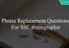 phrase replacement questions for ssc stenographer