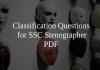 Classification Questions for SSC Stenographer PDF