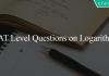 CAT Level Questions on Logarithms