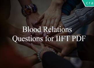 Blood Relations Questions for IIFT PDF