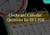 Clocks and Calendar Questions for IIFT PDF