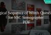 Logical Sequence of Words Questions for SSC Stenographer PDF