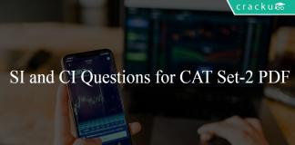 SI and CI questions for CAT Set-2 PDF