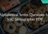 Alphabetical Series Questions for SSC Stenographer PDF