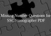 Missing Number Questions for SSC Stenographer PDF