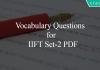 Vocabulary Questions for IIFT Set-2 PDF