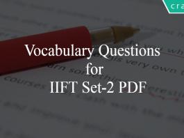 Vocabulary Questions for IIFT Set-2 PDF