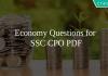 Economy Questions for SSC CPO PDF