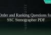 Order and Ranking Questions for SSC Stenographer PDF