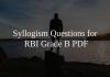 Syllogism Questions for RBI Grade B PDF