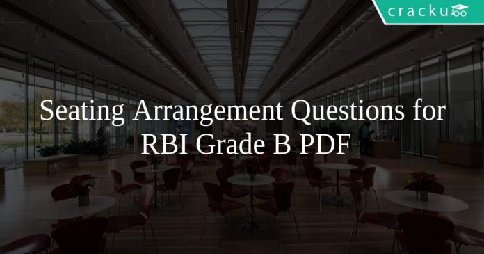 Seating Arrangement Questions for RBI Grade B PDF