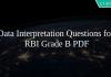 Data Interpretation Questions for RBI Grade B PDF