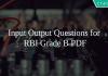 Input Output Questions for RBI Grade B PDF