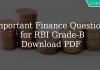 Important Finance Questions for RBI Grade-B