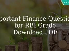 Important Finance Questions for RBI Grade-B