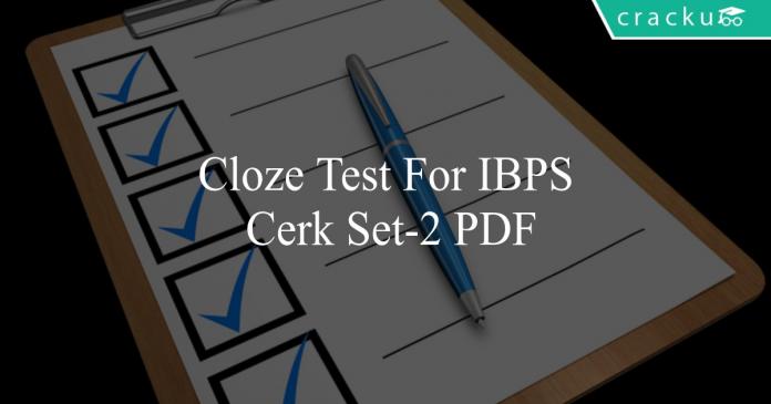 cloze test for ibps clerk set-2 pdf
