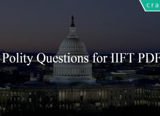 Polity Questions for IIFT PDF