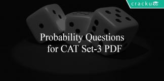 Probability Questions for CAT Set-3 PDF