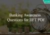 Banking Awareness Questions for IIFT PDF