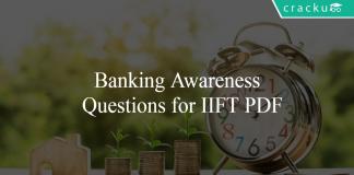 Banking Awareness Questions for IIFT PDF