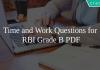 Time and Work Questions for RBI Grade B PDF