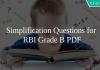 Simplification Questions for RBI Grade B PDF