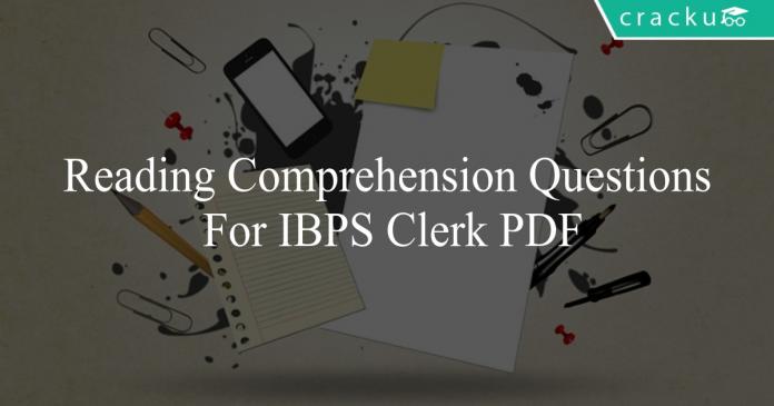 reading comprehension questions for ibps clerk pdf