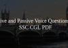 Active and Passive Voice Questions for SSC CGL PDF