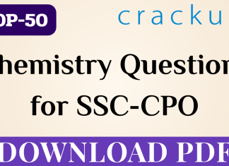 SSC-CPO || TOP-50 Chemistry Questions
