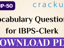 IBPS Clerk || TOP-50 Vocabulary questions