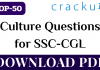 TOP-50 Culture Questions for SSC-CGL