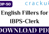 TOP-50 English Fillers for IBPS Clerk