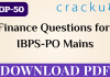 Finance Questions for ibps po mains