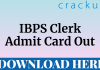 IBPS Clerk prelims admit card