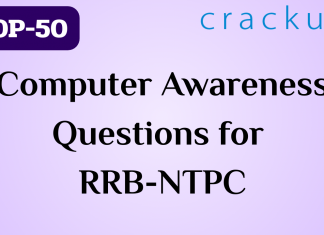 TOP-50 Computer Awareness Questions for RRB-NTPC