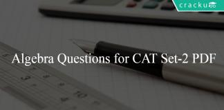 Algebra Questions for CAT Set-2 PDF