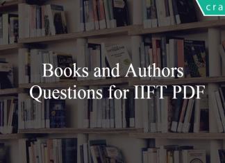 Books and Authors Questions for IIFT PDF