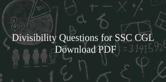 Divisibility Questions for SSC CGL PDF