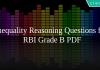 Inequality Reasoning Questions RBI Grade B PDF