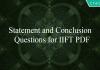 Statement and Conclusion Questions for IIFT PDF